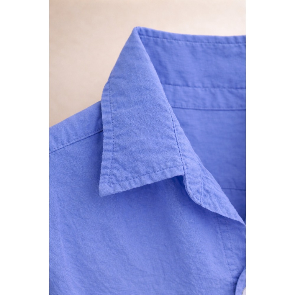 Frank & Eileen Eileen Organic Cotton Italian Fabric Button Up Shirt M Periwinkle - Picture 4 of 8